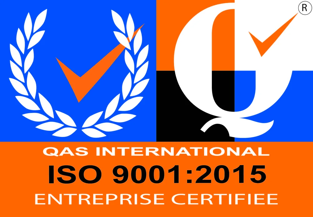 Certification ISO 9001 : 2015 délivrée par QAS International